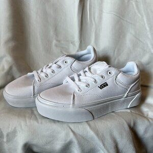 Canvas White Vans | Size 2 MY